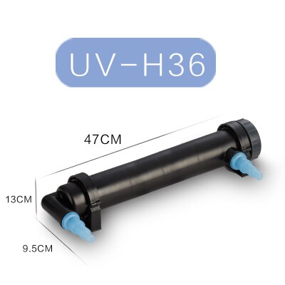 JEBO 36W UV Sterilizer Lamp Light Ultraviolet Filter Clarifier Water Cleaner For Coral Koi Fish Pond, Aquarium UV Lamp: 36WExternal germicid