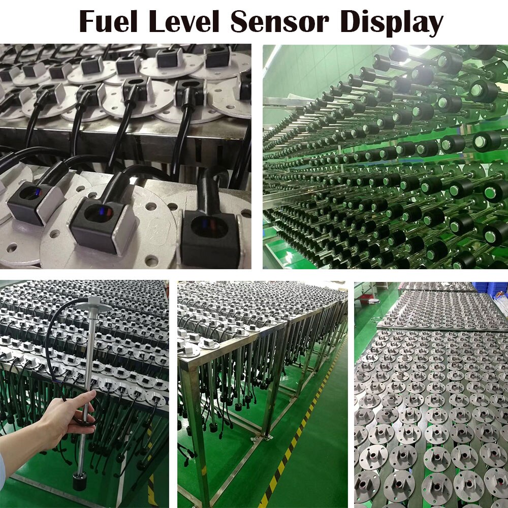 52MM Gauge Fuel Level Gauge 0-190ohm/240ohm-33ohm Fuel Tank Level Indicator Meter with Fuel Level Sensor 100MM 200MM 300MM 400MM