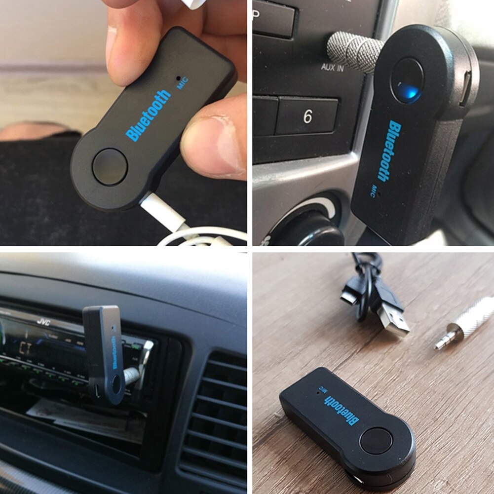 2 In 1 Wireless Bluetooth-compatible Receiver Adapter 3.5mm Phone AUX Audio MP3 Car Stereo Music Receiver Adapter