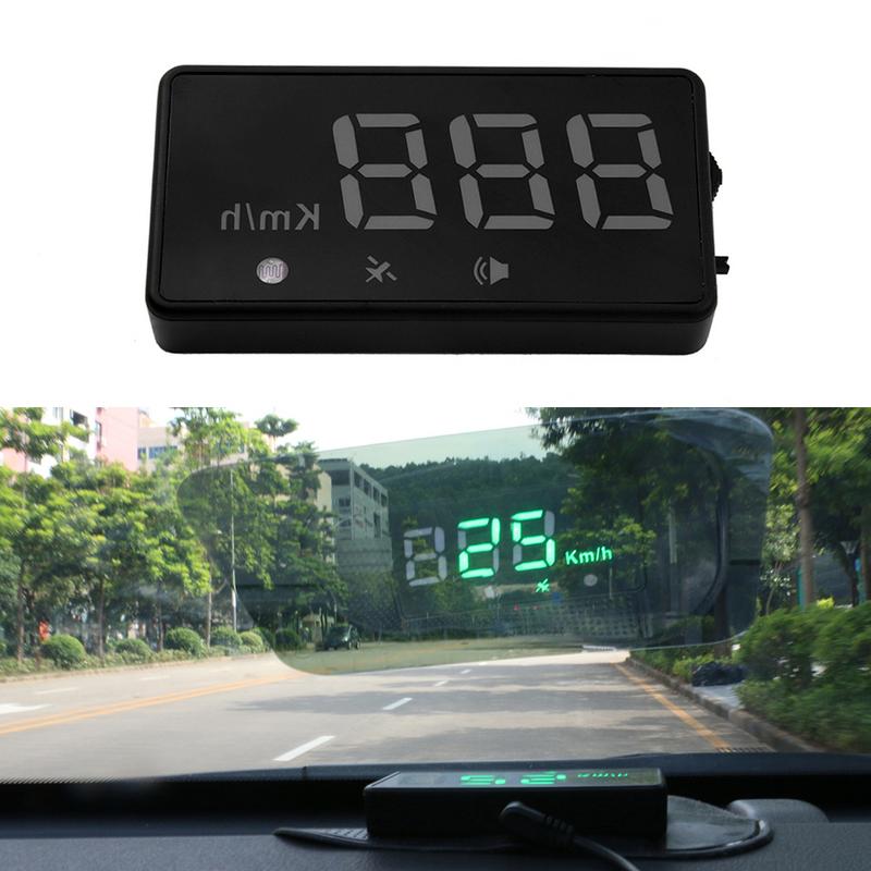 Universal 12V Car HUD Head Up Display GPS Positioning Digital LED Projector Display Monitor Charger Reflective Film