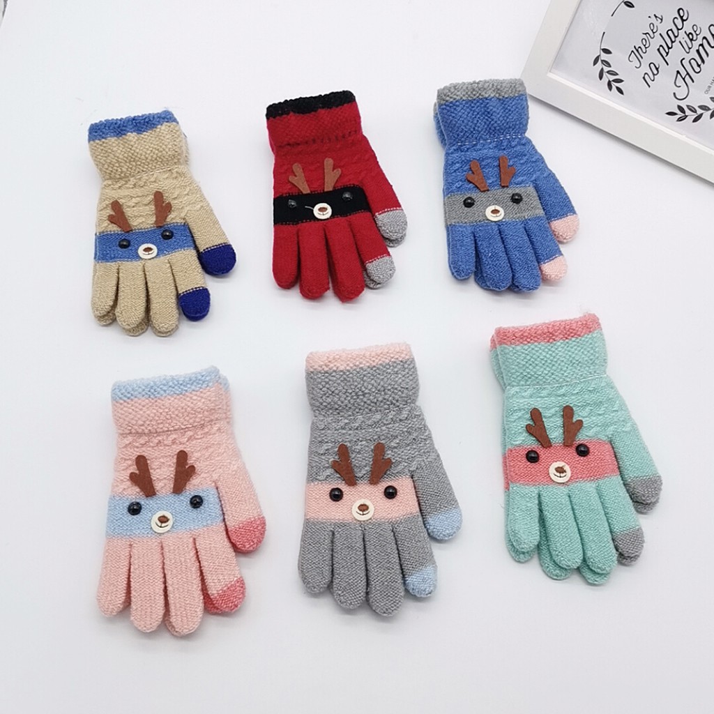 Winter freundlicher Finger warme gestrickte handschuhe mädchen Plus samt gestrickte handschuhe für freundlicher Fäustlinge Handschuhe obst