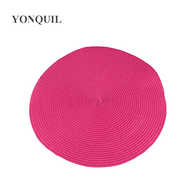 Base fascinator redonda feminina de 15cm, chapéu para casamento e noiva, acessório para cabelo faça você mesmo: hot pink