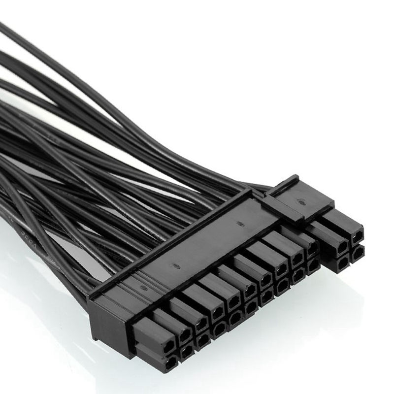 12Inch Dual Psu Voeding 24 Pin 18AWG Verlengkabel, Voor Atx Moederbord, 24 Pin Naar 24(20 + 4) Pin