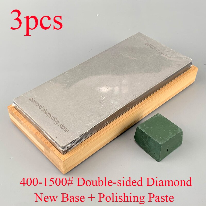 600 2000# Sharpening Stone Double-sided Diamond Plate Whetstone Set Sharpen Grinder Knife sharpener Polishing Paste: 400-1500