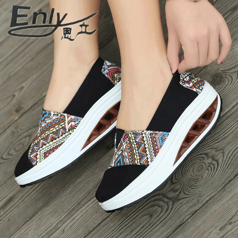 Platform schoenen dames hoogte verhogend 5cm slip-on loafers dames lage sneakers schokbestendig casual dames espadrilles