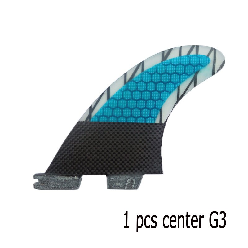 BiLong FCS II Surfboard tail rudder fin fiber single center tail fin carbonfiber SURF FINS surfboard fin sup surfing: 1 center  fin blue