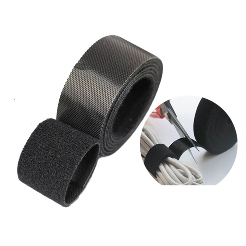 10M/Roll 12/20/30mm Velcros Strap Adhesive Fastener Tape Cable Ties Reusable Double Side Hook Loop Cable Tie Wires Management St