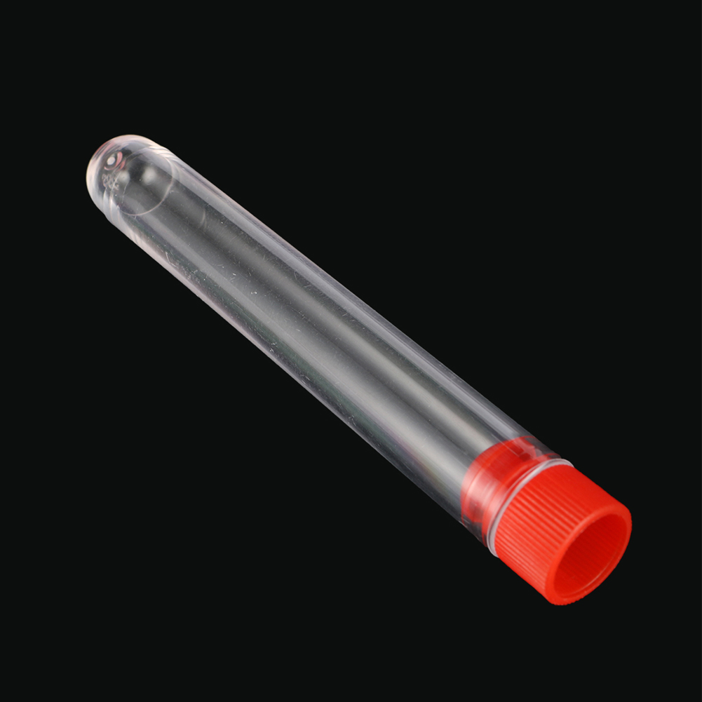 12*75Mm Hard Plastic Test Tube Met Plug Cap 5Ml Wegwerp Ronde Bodem Clear Test Tube Laboratorium apparatuur 5 Pcs