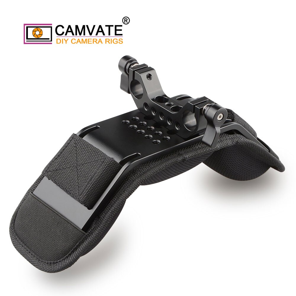 CAMVATE-hombrera Universal para cámara DSLR, plataforma de hombro con espuma de memoria cómoda y orificio de rosca 1/4 3/8, para videocámara