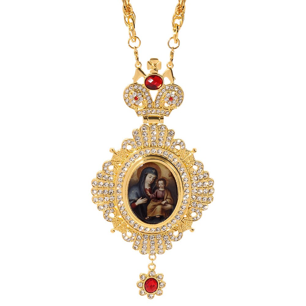 Collier de la vierge marie, cristal de jésus, chrétien, ustensiles d&#39;église de Christ, gothique, artisanat religieux