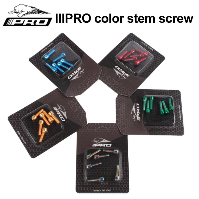 6 pièces vtt vélo guidon vis titane-plaqué coloré vis M5 * 18MM tige Riser vis vélo tige pièces de vélo