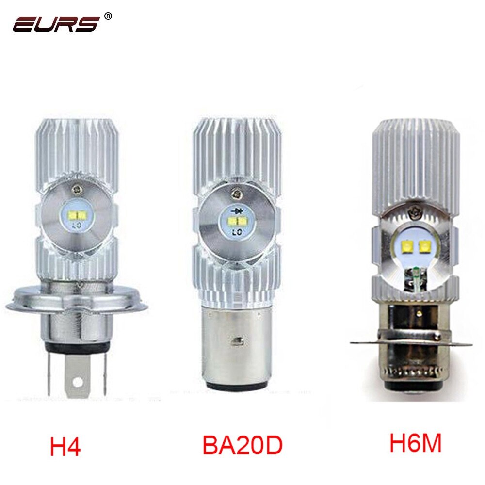Euroa 1 kpl  h4 hs1 h6 h6m ba20d led moottoripyörän ajovalon polttimo sumuvalo hi lo lamppu mönkijä skootteri tarvikkeet moto sähköauto valo