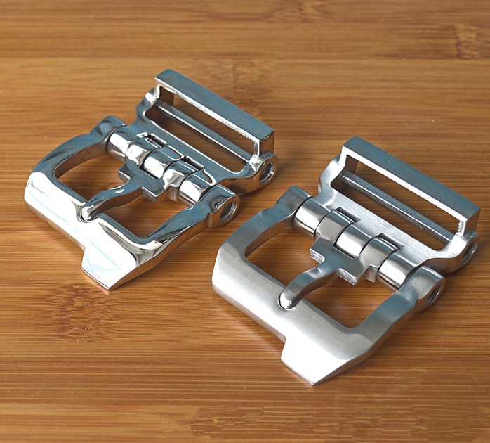 1pcs DIY Leather craft Hardware 40mm Belt buckle ,Brushed Metal Solid Stainless Steel /Keeper Jeans Belt Accessories