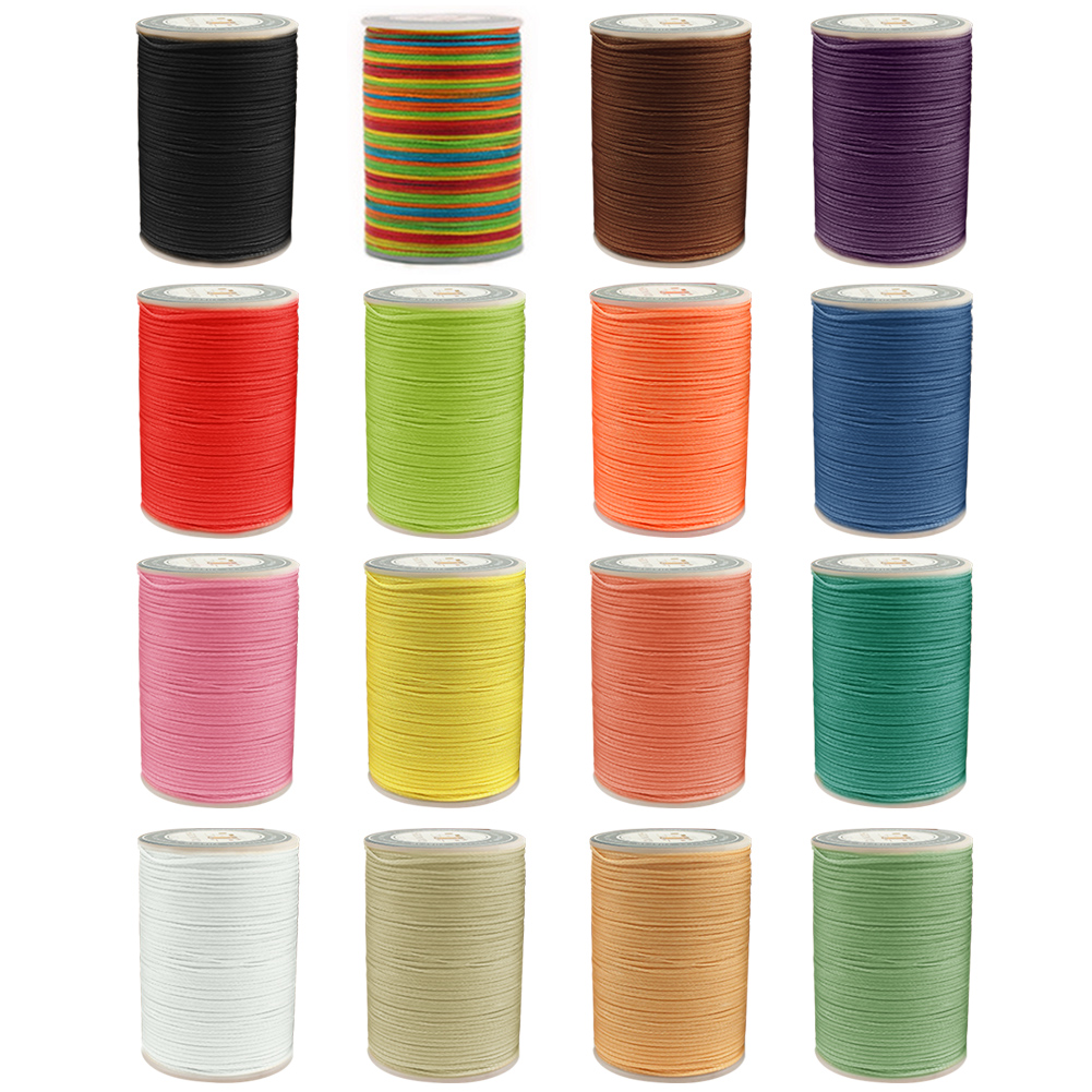0.8mm Thread Polyester Jewellery Making Stitching Bead Accessories Crafts Waxed Cord Sewing Wire Multicolor Leathercraft