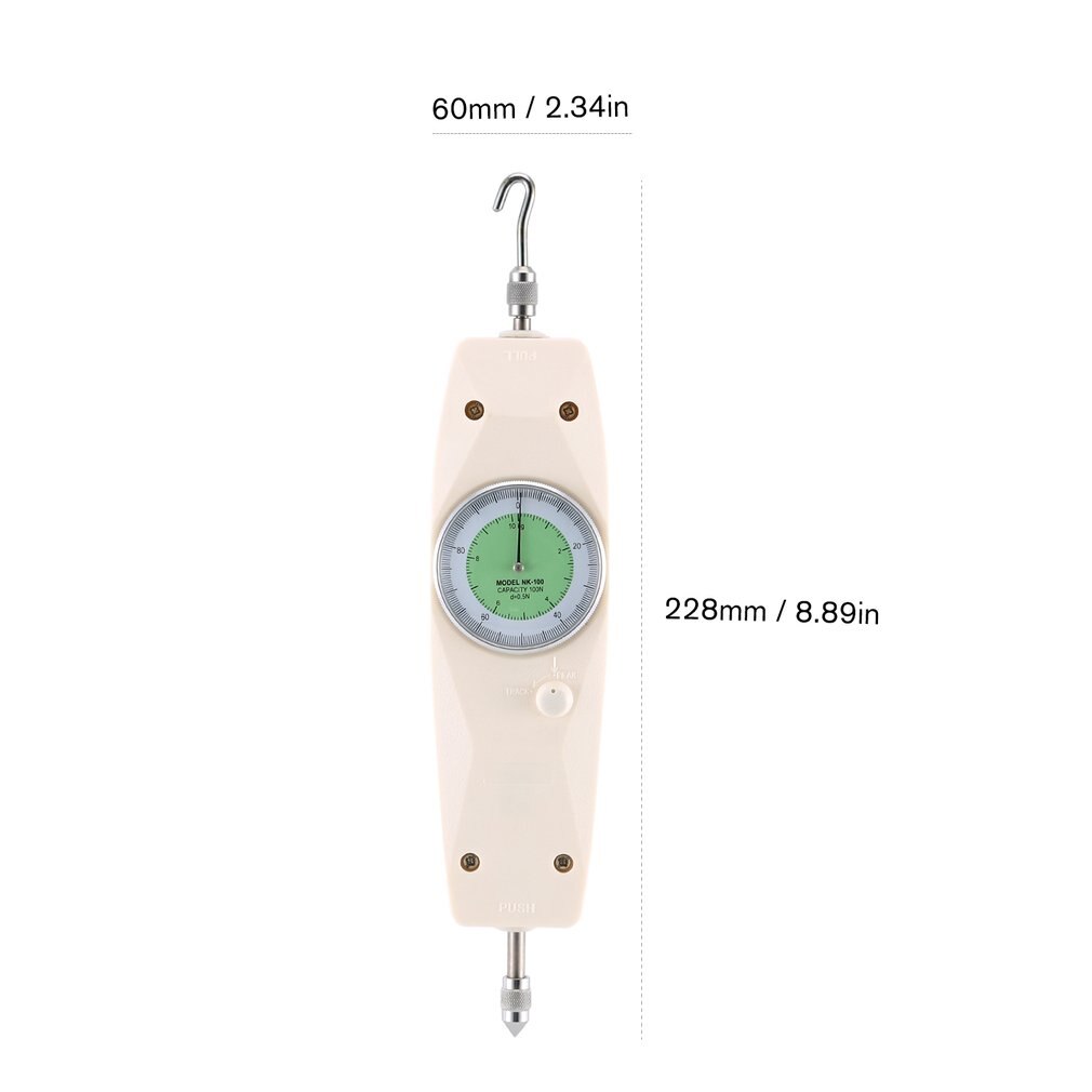 Analog Force Gauge Pointer Push Pull Tester NK-100 Thrust Meter Dynamometer Pressure High Precision Measuring Instruments