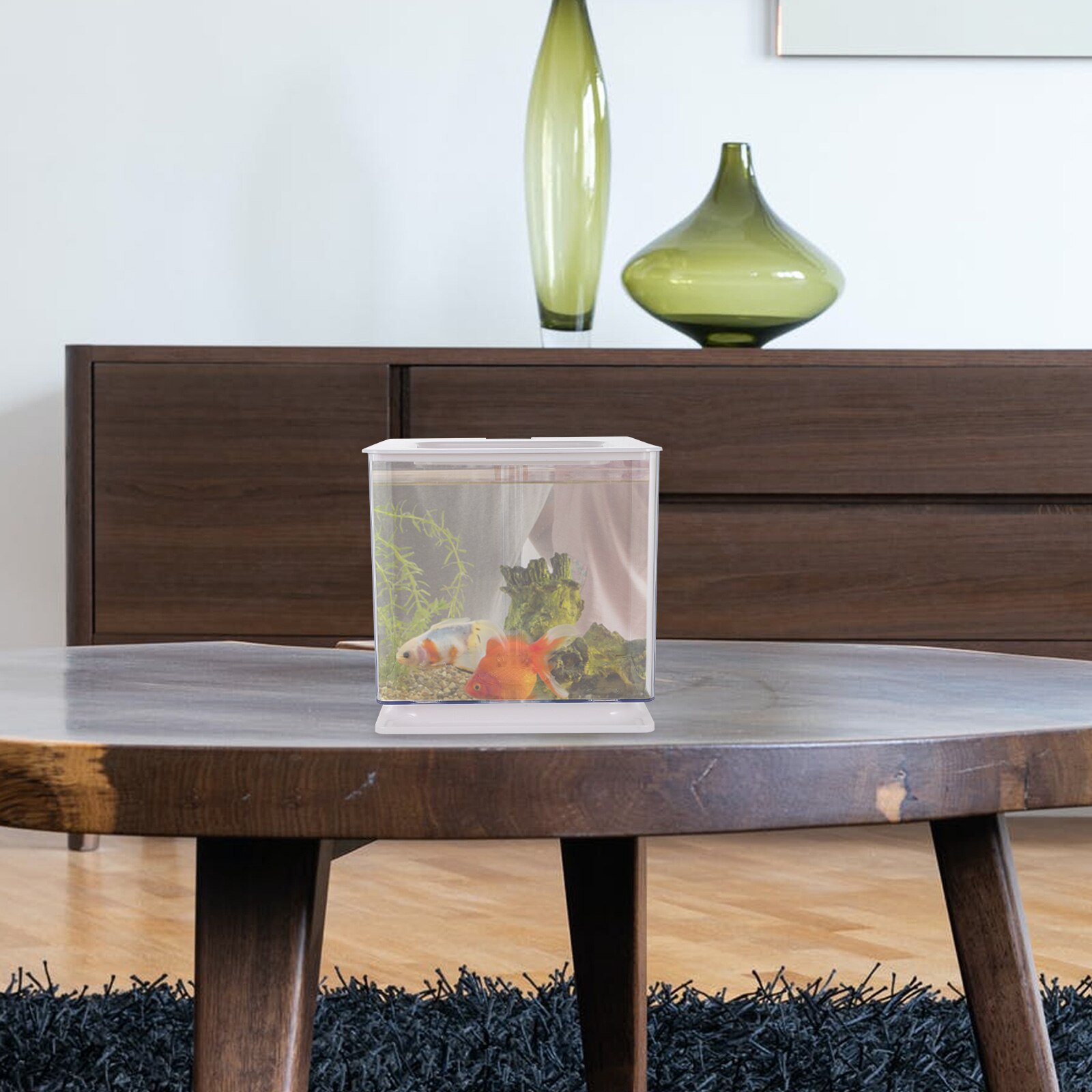 Self-Cleaning Fish Tank Small Acrylic Fish Tank Transparent Fry Hatching Tank