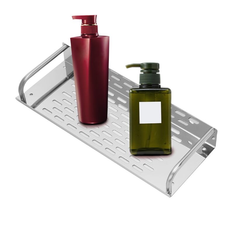 Stainless Steel Kitchen Bathroom Shelf Wall-mounted Storage Rack Single Layer