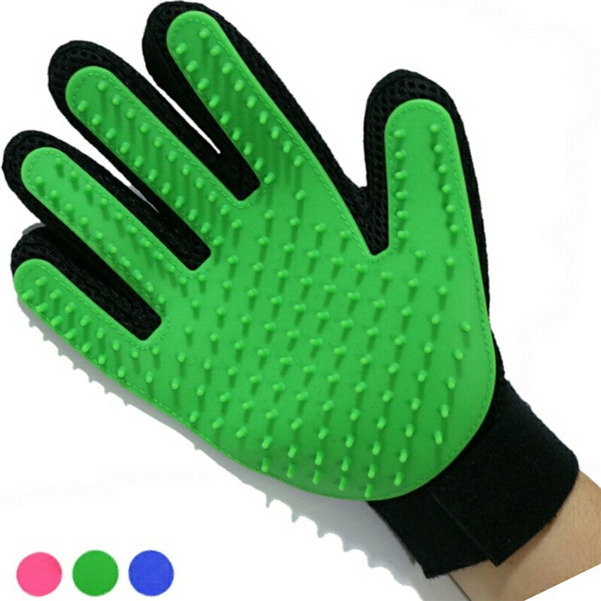 Guantes de Baño de mascotas, manoplas de silicona para quitar la suciedad de los dedos, productos de limpieza para gatos y perros, guantes de masaje para el cuidado del cabello, CW31