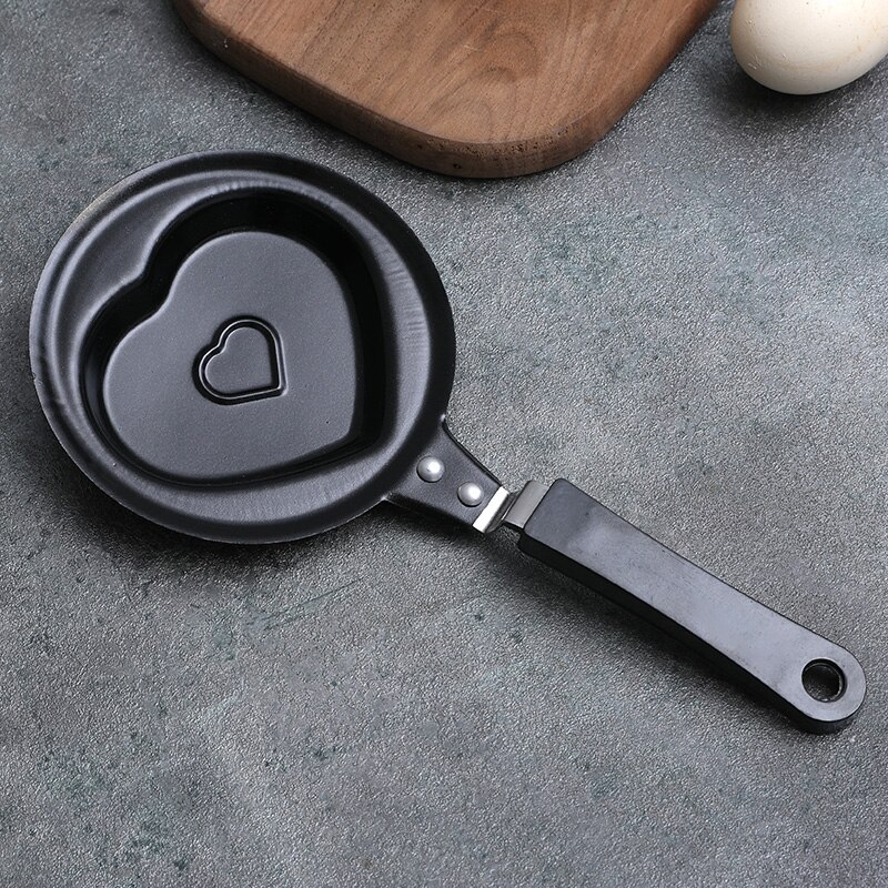 Mini Egg Breakfast Fryer Multi-styles Non-stick Pan Pancakes Crepe Pan Molds For Home Kitchen MOWA889: heart-shaped