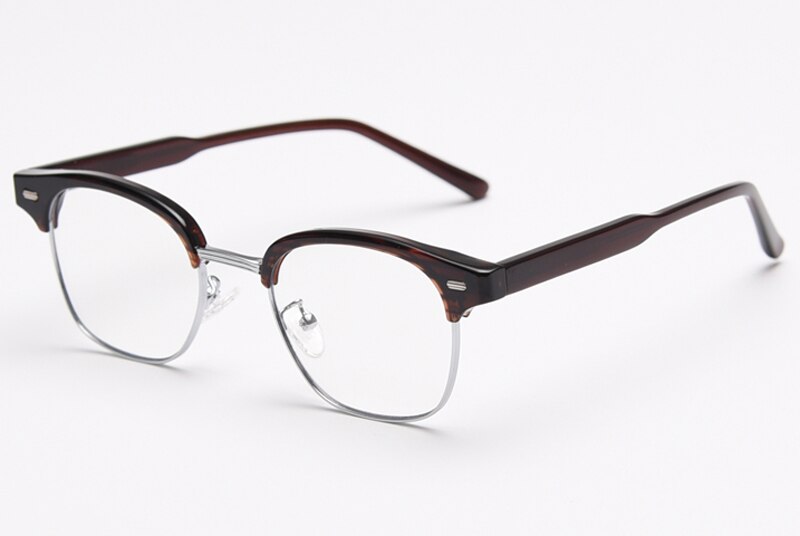 Kachawoo square optical glasses frame men retro tr90 woman eyewear accessories half-frame acetate Korean style grey black brown: brown