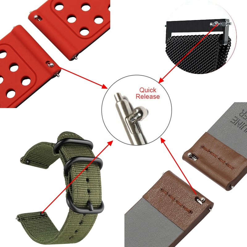 El Sr. NENG 4 unids/bolsa pasador de reloj calefacción herramientas y Kits de liberación rápida de acero inoxidable correa de reloj barras de resorte de pines MM 16MM 18MM 20MM 22MM