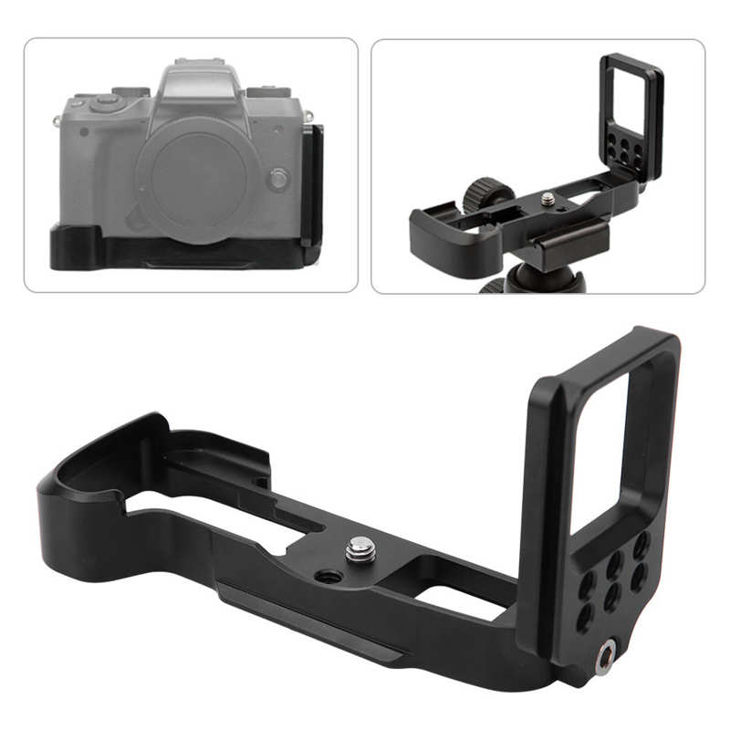 Metal L-shaped Quick Release Plate Camera Hand Grip with 1/4 inch Screw Hole for Canon EOS M5 Camera