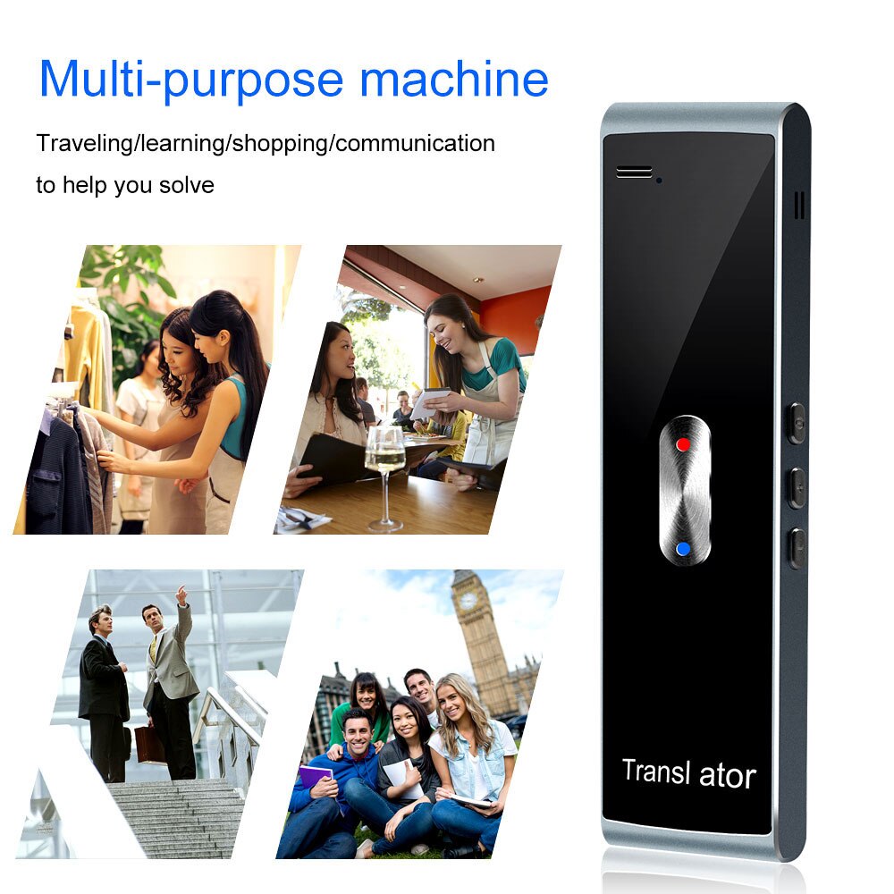 Portable Smart Voice Speech Translator Two-Way Real Time 30 Multi-Language Translation For Learning Travelling Business Meeting