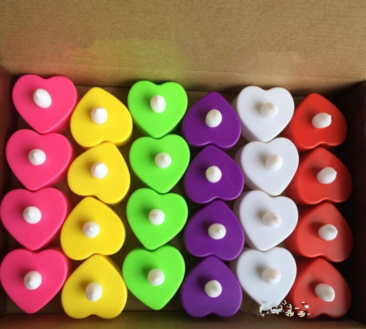 10PCS heart style Candle Small LED Durable Indoor Candle Lamp Candle Lantern Halloween Christmas Party Decoration: C