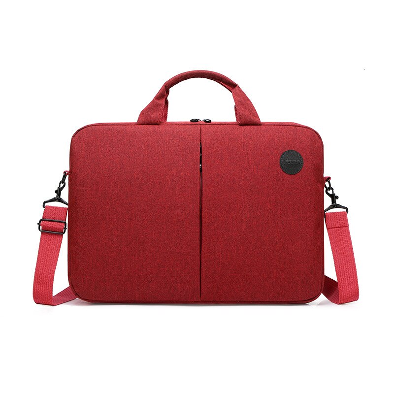 Briefcase Laptop Business Bag Men And Women Waterproof Large Capacity Portable 15.6inch Computer Bags Messenger Shoulder Handbag: Red