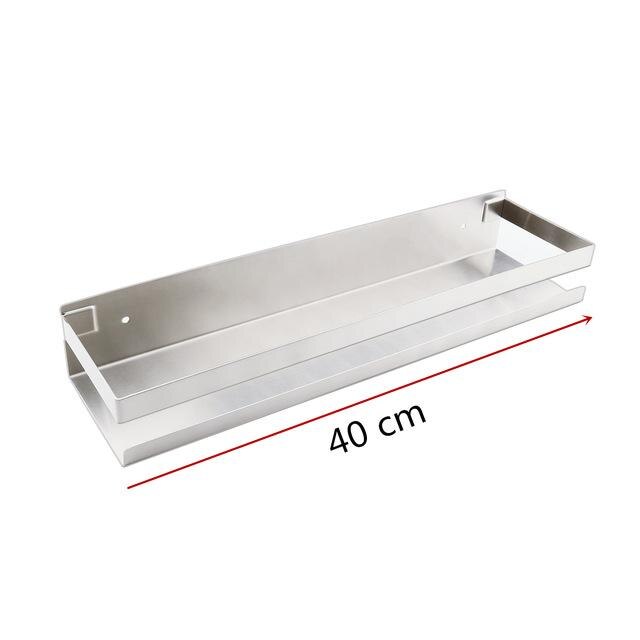 Estante de pared para baño, accesorio negro para ducha, champú y baño, estantes esquineros, estante de almacenamiento de 20cm-50cm: Brushed 40cm