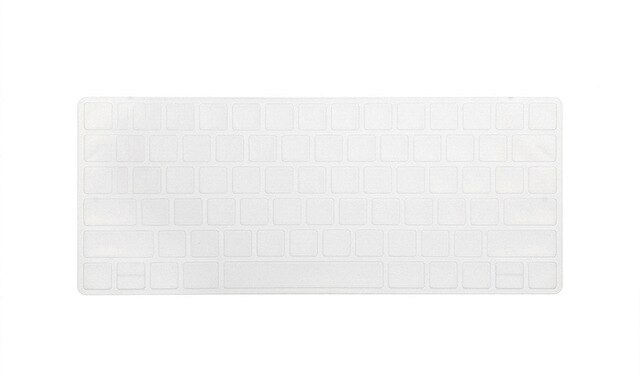 For APPLE Magic Keyboard 2 Wireless Rechargeable US version Latest Model) Silicone Desktop PC Magic Keyboard Cover Skin: Clear