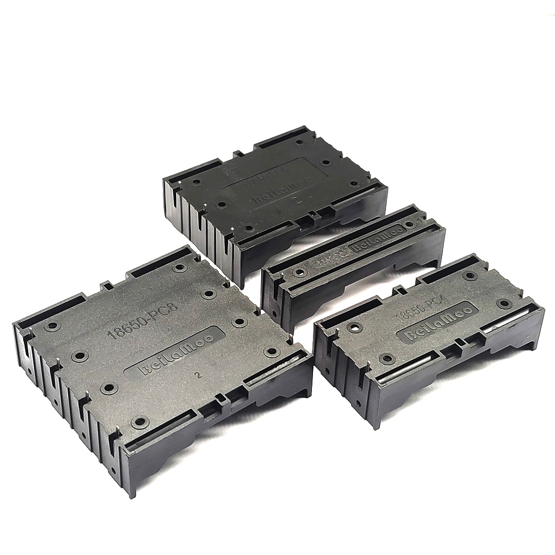 Novo diy abs 18650 casos de banco potência 1x 2x 3x 4x 18650 bateria titular caixa armazenamento caso 1 2 3 4 slot baterias recipiente pino duro