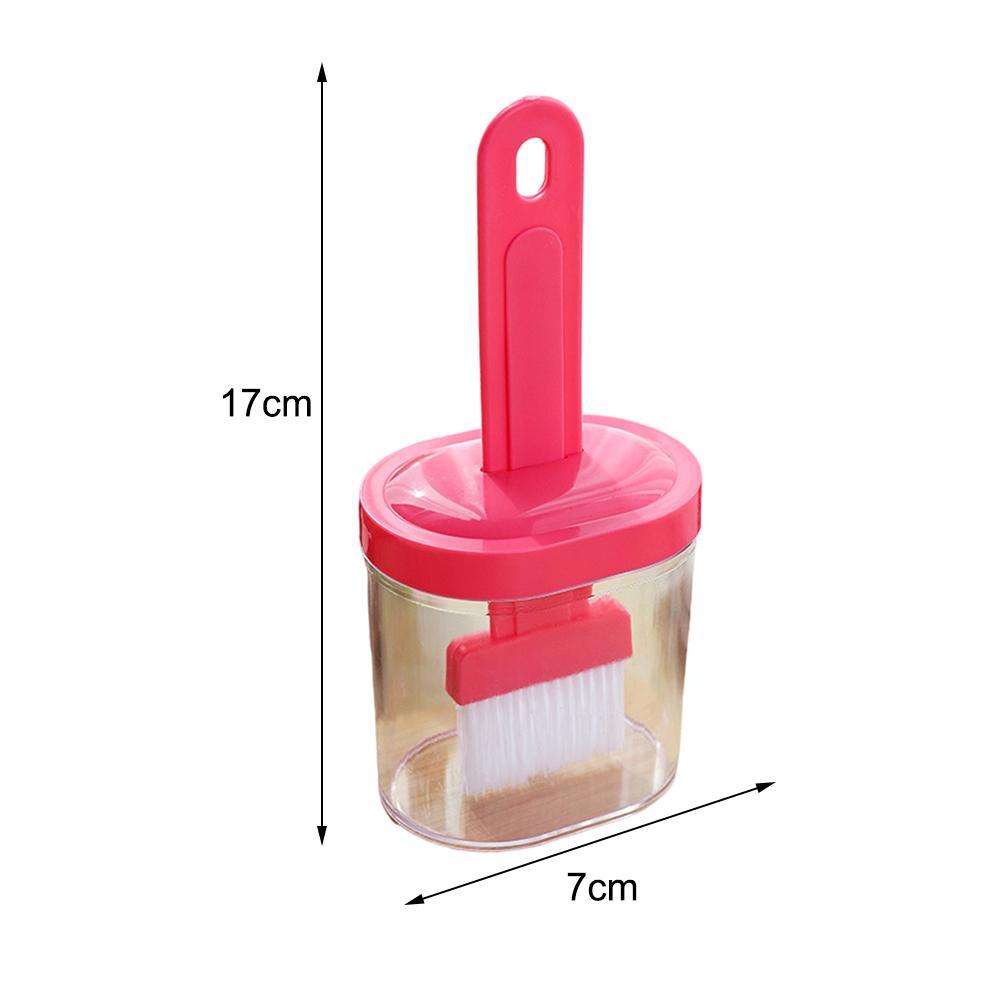 Silicone BBQ Oil Bottle Brush With Cover Integrated Grill Oil Brush For Home Kitchen Baking Tools 8 Color