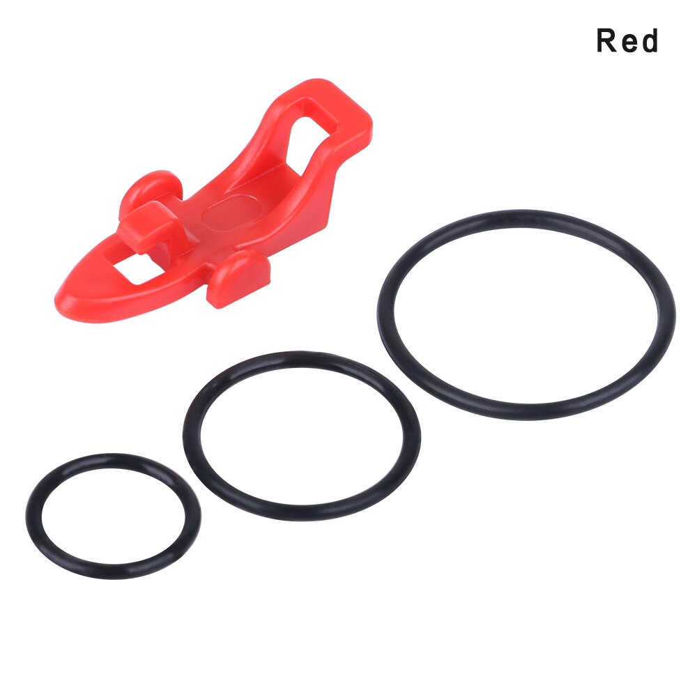 1Set Fishing Hook Keeper Lure Bait Holder with 3 Rubber Rings for Fishing Rod Fishing Gear Portable Accessories Fixed Bait: red
