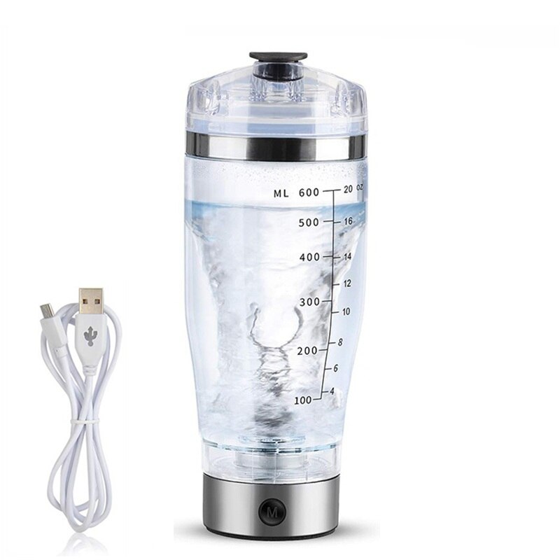 600ml Electric Cocktail Boston Shaker USB Automatic Protein Shaker Portable Mixing Mixer Vortex Tornado Shaker Mixing Cups
