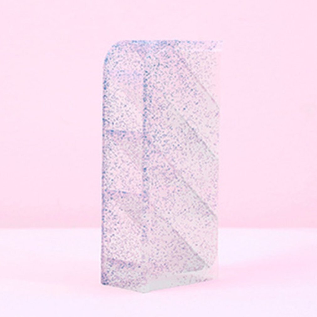 Multi-Function Desktop Pen Pencil Holder bureau organizer desk storage box office accessories organizador de escritorio: Transparent blue