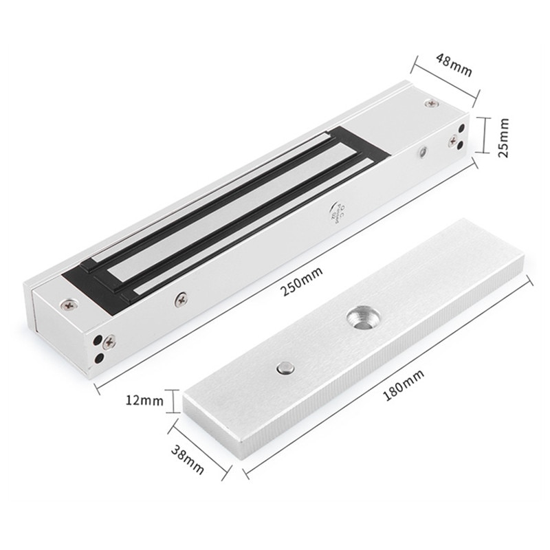 Single Door 12V Electric Magnetic Electromagnetic Lock 180KG (350LB) Holding Force for Access Delay/Door Control Magnetic Lock