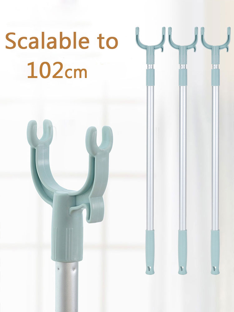 Vanzlife balcony fork pole the hangers for clothes pole retractable pole drying pole fork dress stick space saving clothing rack