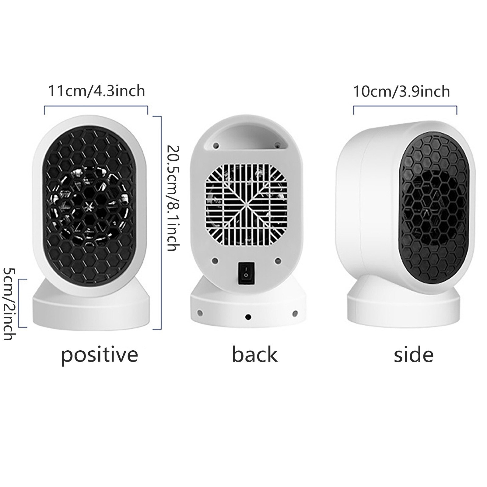 600W Low Power Mini Electric Heater Portable Home Heating Fan Miniature Small Sun Heating Machine Low Noise Warm Air Blower