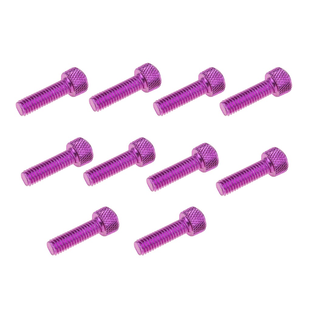10pcs M6 x 20mm Pitch Alloy Steel Hex Bolt Socket Head Cap Screws Purple