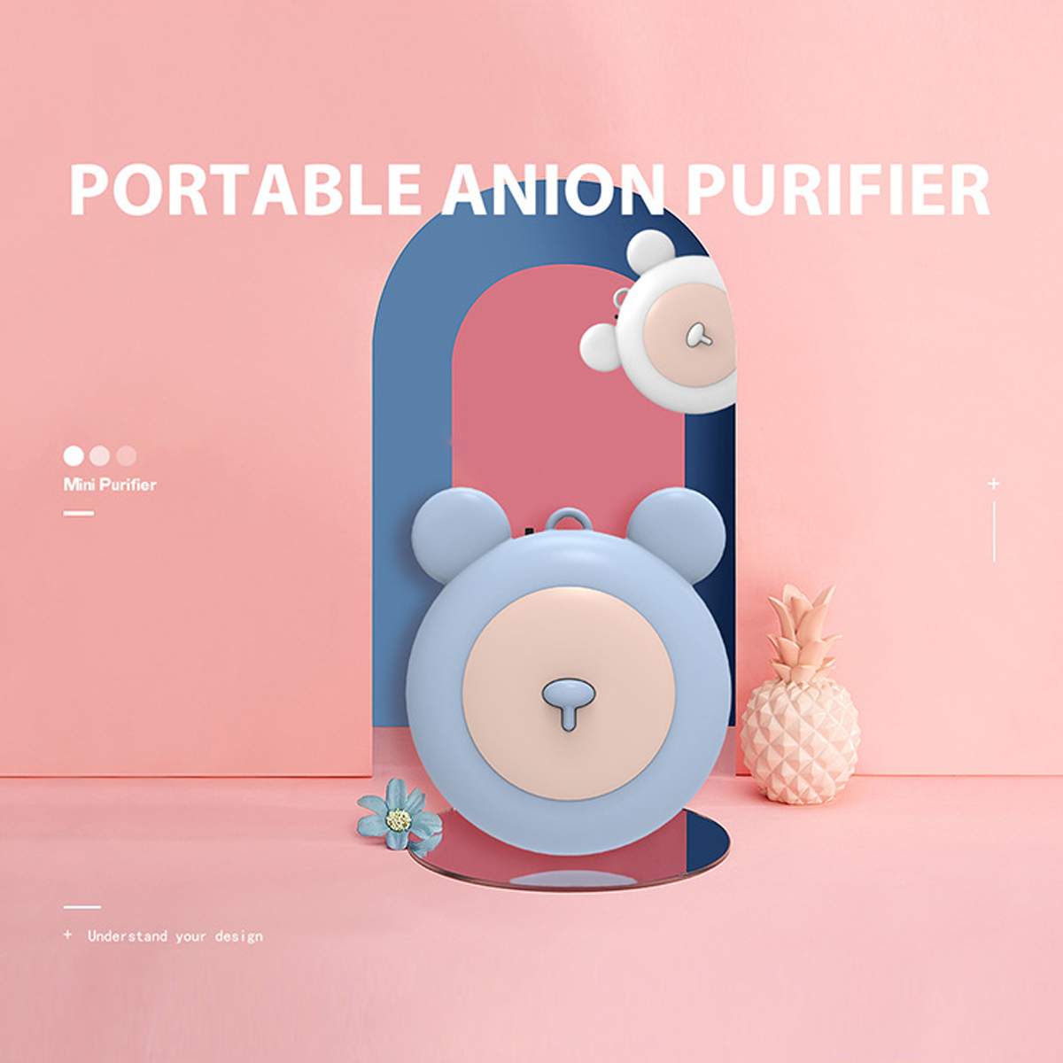 USB Portable Wearable Air Purifier, Personal Mini Air Necklace Negative Ion Air Freshener - No Radiation Low Noise for child