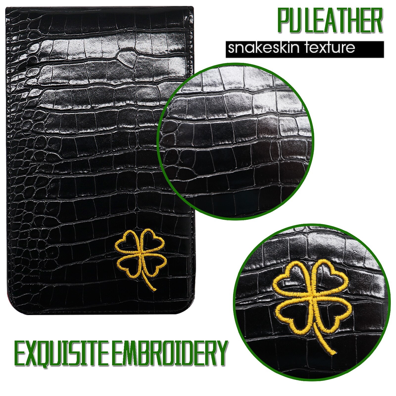 Funda de cuero PU para tarjeta de puntuación de Golf, soporte para tarjeta de puntuación de golfista con lápiz, suministros de ayuda de entrenamiento, accesorios,