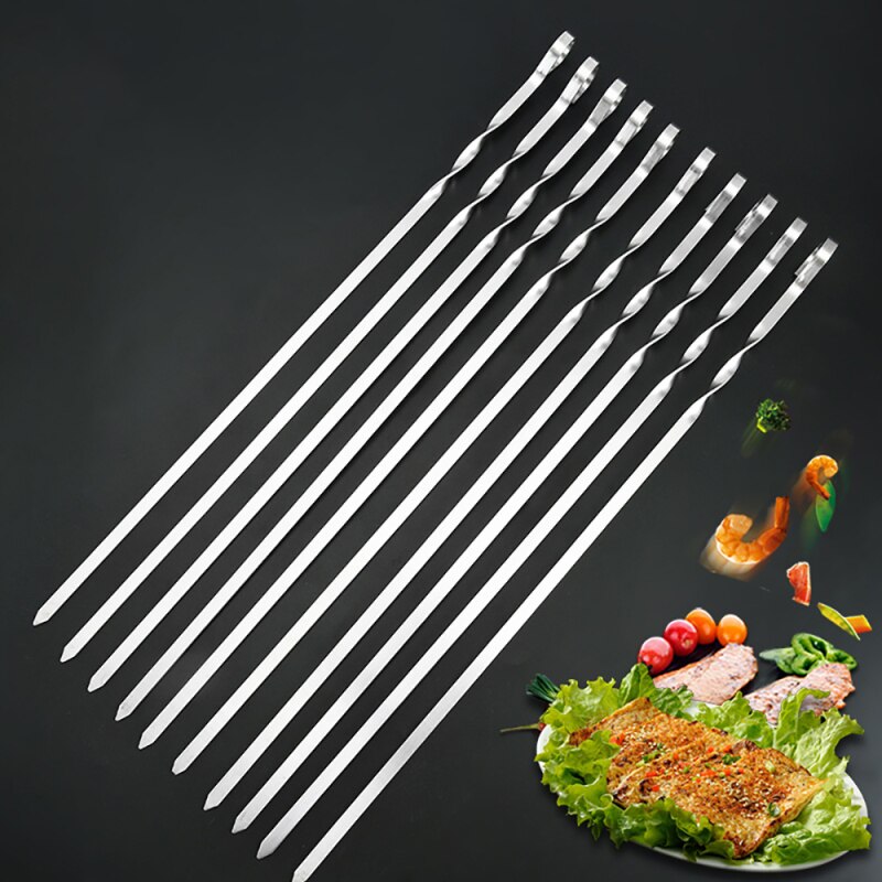 10 sztuk grill igła grill szaszłyki z grilla grill igła anty-uchwyt antypoślizgowy sprzęt robić grillowania znak mięsa warzyw kebab Shish przyrząd kuchenny