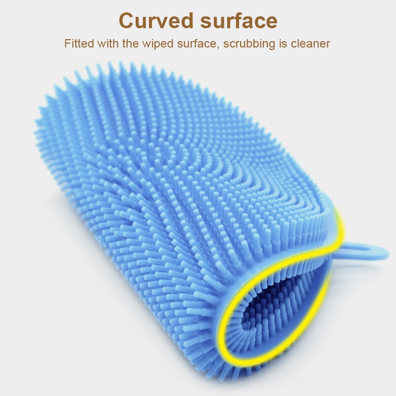 Silicone Wash Dish Brush Multipurpose Antibacterial Cleaning Kitchen Tool Scrubber UND