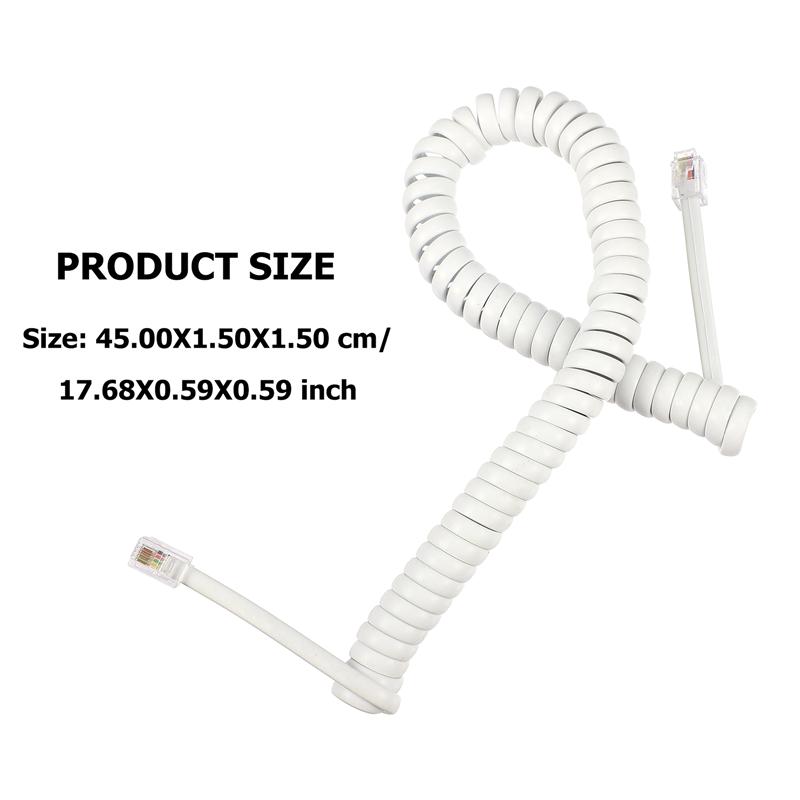 10Pcs Universele Telefoonhoorn Koord Opgerolde Telefoonkabel Telefoon Accessoire (Willekeurige Kleur)