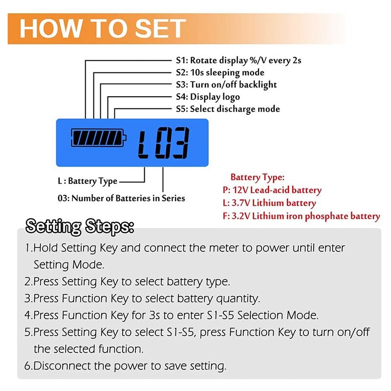 Moniteur de tension de capacité de batterie de compteur de batterie, indicateur de jauge de tension de capacité de batterie de cc 12/24/36/48/60/72/84V