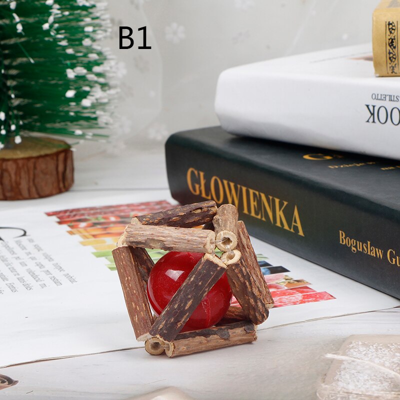 Maison de Hamster en bois avec échelle coulissante pour cochon d'inde, jouet d'exercice mignon, accessoires Cage à Hamster: B1