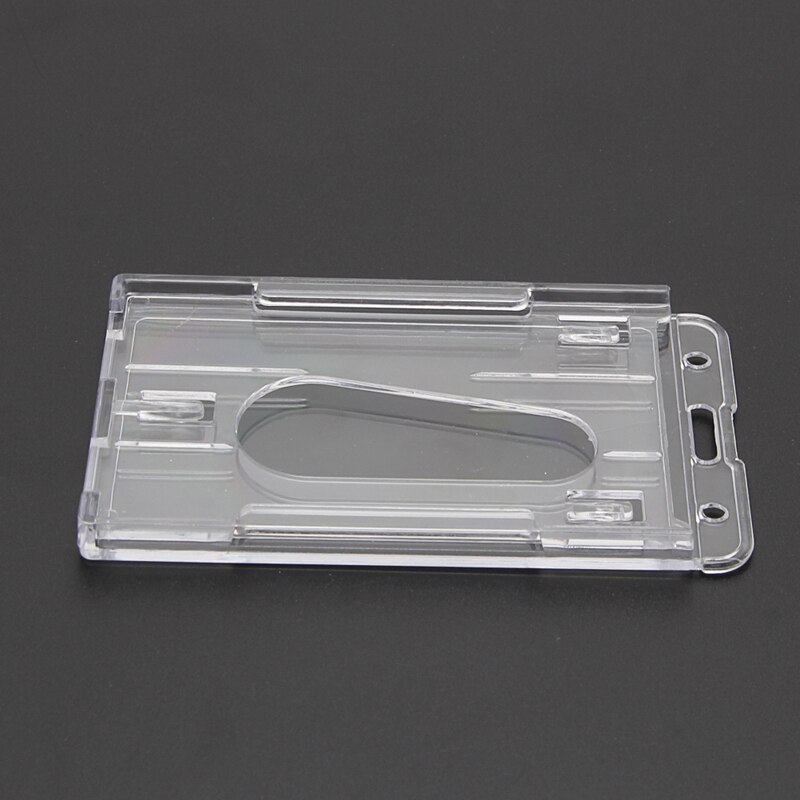 Hard Plastic ID Access Card Cover Credit Card Case Badge Holder Double Side