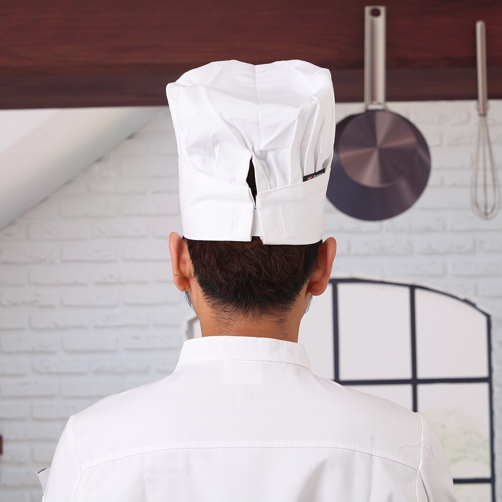 , sombrero de Chef para hombres y mujeres, servicio de comida, cocina, pastelería, cantina, gorras ajustables elásticas para cocinar, café, restaurante, trabajo, tapa alta