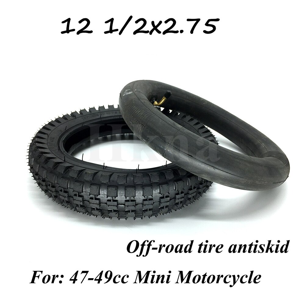 12 1/2x2.75 Tire Inner Tube Outer Tire for 49cc Mini Motorcycle Electric Vehicle 12 Inch Off Road Pneumatic Tyre